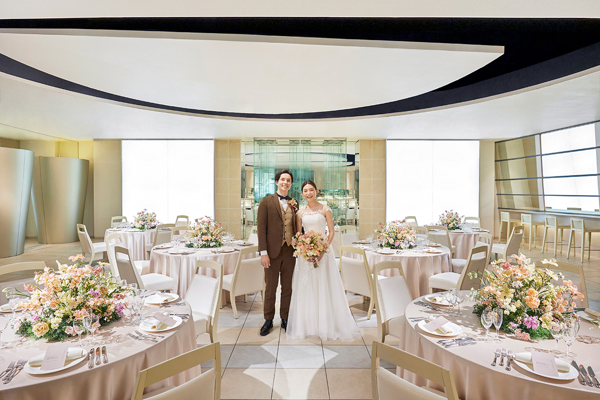 おふたりの理想に合わせたテーブルコーディネートも